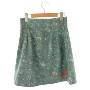 PINKO space program スカート フレア I42 ブルー マルチカラー /CX OS