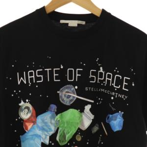 STELLA McCARTNEY waste of space Tシャツ カットソー 半袖 36 ブラック /DF OS