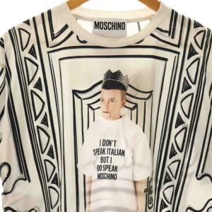 MOSCHINO プリントTシャツ カットソー 半袖 オフホワイト ブラック /ES OS