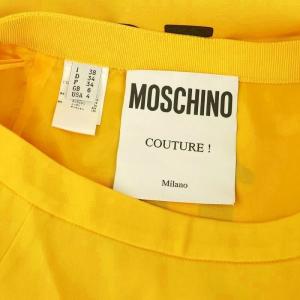 MOSCHINO 総柄タイトスカート 膝丈 プリント I38 イエロー /MY OS