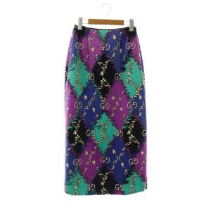 GGランバスラマージュプリントスカート ベロア 40