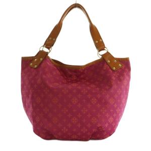 ハンドバッグ トート モノグラム ナイロン ピンク 茶 ブラウン /SS OS