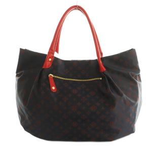 russet ハンドバッグ トート モノグラム ナイロン 紺 ネイビー 赤 レッド /SS OS