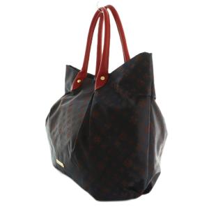 russet ハンドバッグ トート モノグラム ナイロン 紺 ネイビー 赤 レッド /SS OS