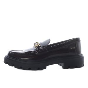 TOD'S レザー フリンジ ローファー 38.5 ボルドー XXW08J0GF80