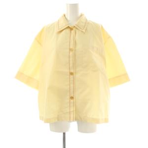 PIKO STITCH SHORT SLEEVE SHIRT シャツ 半袖 スタンドカラー F クリーム色