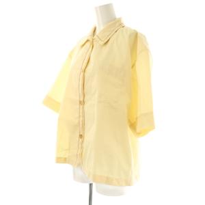 6 ROKU BEAUTY&YOUTH PIKO STITCH SHORT SLEEVE SHIRT シャツ 半袖 スタンドカラー F クリーム色