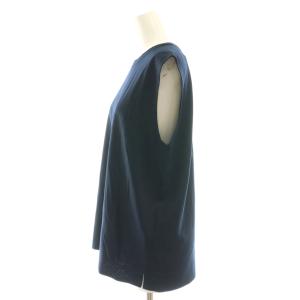 ebure バックジップノースリーブカットソー クルーネック 38 紺 ネイビー /AT OS