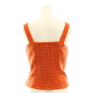 eimy istoire ツイードセットアップ ビスチェ キャミソール プルオーバー フレアパンツ M オレンジ /NR OS