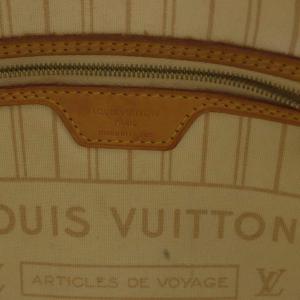 LOUIS VUITTON ダミエ アズール ネヴァーフルPM トートバッグ ホワイト N51110