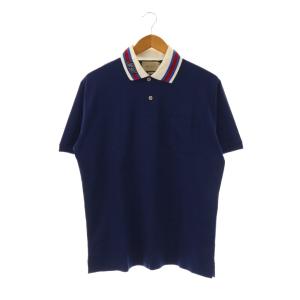 768630 SQUARE GG ポロシャツ 鹿の子 M ネイビー