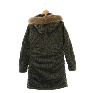 HYSTERIC GLAMOUR PRIMALOFT レオパード 中綿 ナイロン モッズコート ロング F カーキ 黒 ブラック /AT