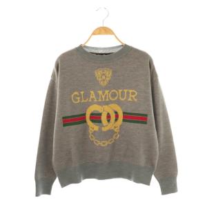 HYS HANDCUFFジャカード プルオーバー ニット セーター 長袖 F グレー /AT OS