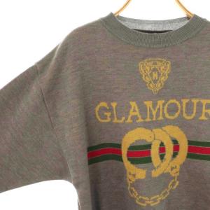 HYSTERIC GLAMOUR HYS HANDCUFFジャカード プルオーバー ニット セーター 長袖 F グレー /AT OS