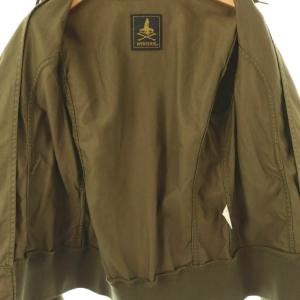 HYSTERIC GLAMOUR ワッペン装飾 ジップアップ ミリタリーフーディー ジャケット F カーキ /AT OS