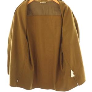AURALEE SUPER SOFT WOOL FLANNEL ZIP SHIRTS シャツ スタンドカラー 5 茶 ブラウン