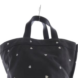 LUDLOW キャンバス レザー ハート刺繍 トートバッグ グレー