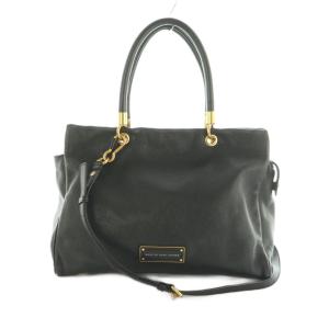 2WAY トートバッグ ショルダーバッグ レザー 黒 /MI OS