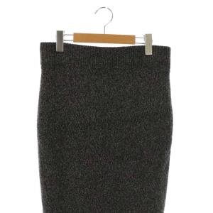 Deuxieme Classe ウールシルク混 タイトスカート ロング ダークグレー /NR OS