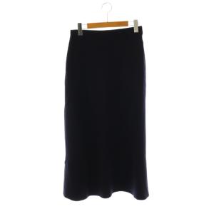 Deuxieme Classe取扱い KNIT SK ウールニットスカート ロング フレア F 濃紺 /NR