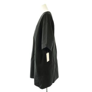 BEAUTY&YOUTH UNITED ARROWS 25SS コットンナイロン バックベルト ミニワンピース 五分袖 黒 ブラック /AT OS