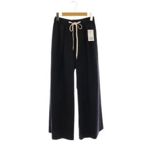 25SS TWストライプワイドパンツ2 38 ネイビー /DF OS