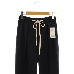 Framework 25SS TWストライプワイドパンツ2 38 ネイビー /DF OS