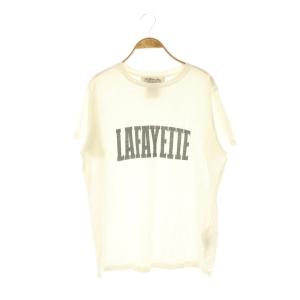 LAFAYETTE Tシャツ カットソー 半袖 L オフホワイト ブラック /ES OS