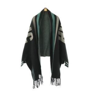 HYSTERIC GLAMOUR  EVIL WOMANジャカードショール カーディガン F 黒 ブラック 青 ブルー 01173ND07