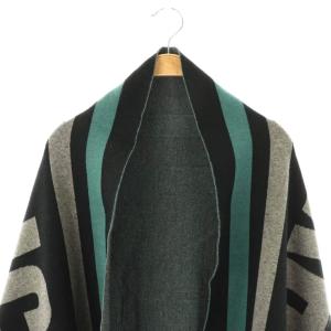 HYSTERIC GLAMOUR  EVIL WOMANジャカードショール カーディガン F 黒 ブラック 青 ブルー 01173ND07