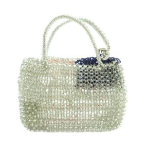 ANTEPRIMA ハンドバッグ ミニ ワイヤー 星条旗 グレー 赤 青 /MI OS