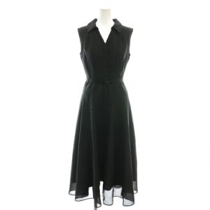 ノースリーブワンピース ミモレ ロング 0 黒 ブラック /AT OS