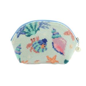 FEILER ラブラリーバイフェイラー LOVERARY BY FEILER マリンジュエル ポーチ 総柄 水色 /MI