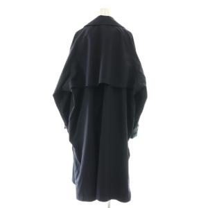 IENA 24SS PE/ポプリンオーバートレンチコート スプリング ロング 36 紺 ネイビー /AT OS