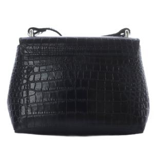 Longchamp ロゾ クロコ型押し ショルダーバッグ ワンショルダー 斜め掛け レザー ブラック /YO17