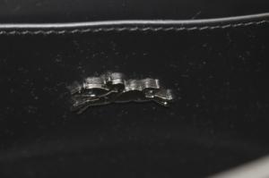 Longchamp ロゾ クロコ型押し ショルダーバッグ ワンショルダー 斜め掛け レザー ブラック /YO17