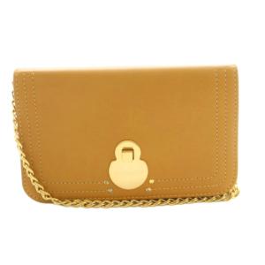 キャヴァルケイド ショルダーバッグ フラップ チェーン キャメル 茶色 /MI OS