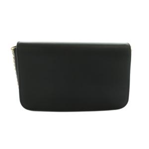 Longchamp チェーンウォレット ショルダーバッグ フラップ 黒 /MI OS