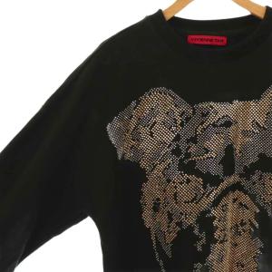 VIVIENNE TAM ラインストーン装飾ロングスリーブプルオーバー トレーナー スウェット 38 黒 ブラック /AT OS