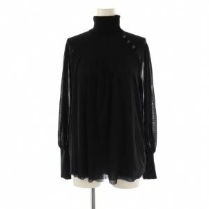 ドラゴンボタンパワーネットハイネックトップス カットソー 38 ブラック /DF OS