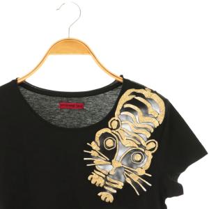 VIVIENNE TAM タイガープリントTシャツ カットソー 半袖 1 黒 ブラック /AT OS