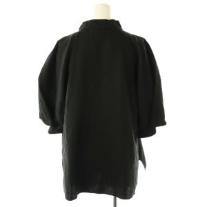 ADORE ダブルタイプライターボウタイブラウス 五分袖 38 ブラック /DF OS
