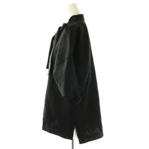 ADORE ダブルタイプライターボウタイブラウス 五分袖 38 ブラック /DF OS