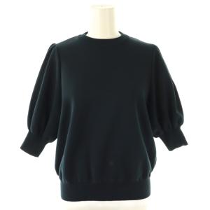 コットンパフスリーブニット プルオーバー F ネイビー /DF OS