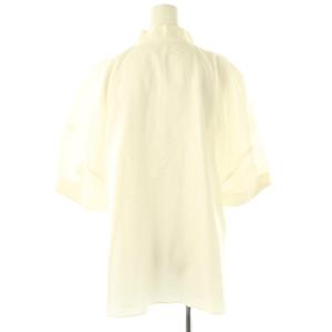 ADORE ダブルタイプライターボウタイブラウス 五分袖 38 ホワイト /DF OS