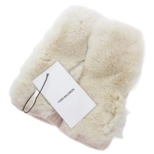 23AW ラビットファー アームホルダー ニット ベージュ /GV