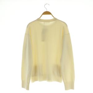 ebure 24SS カシミヤ フロントポケット クルーネックニット 38 アイボリー