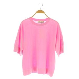 25SS ライトシルクコットンニット ティー カットソー 五分袖 RonHerman別注 38 ピンク