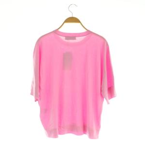 ebure 25SS ライトシルクコットンニット ティー カットソー 五分袖 RonHerman別注 38 ピンク