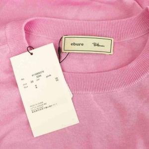 ebure 25SS ライトシルクコットンニット ティー カットソー 五分袖 RonHerman別注 38 ピンク